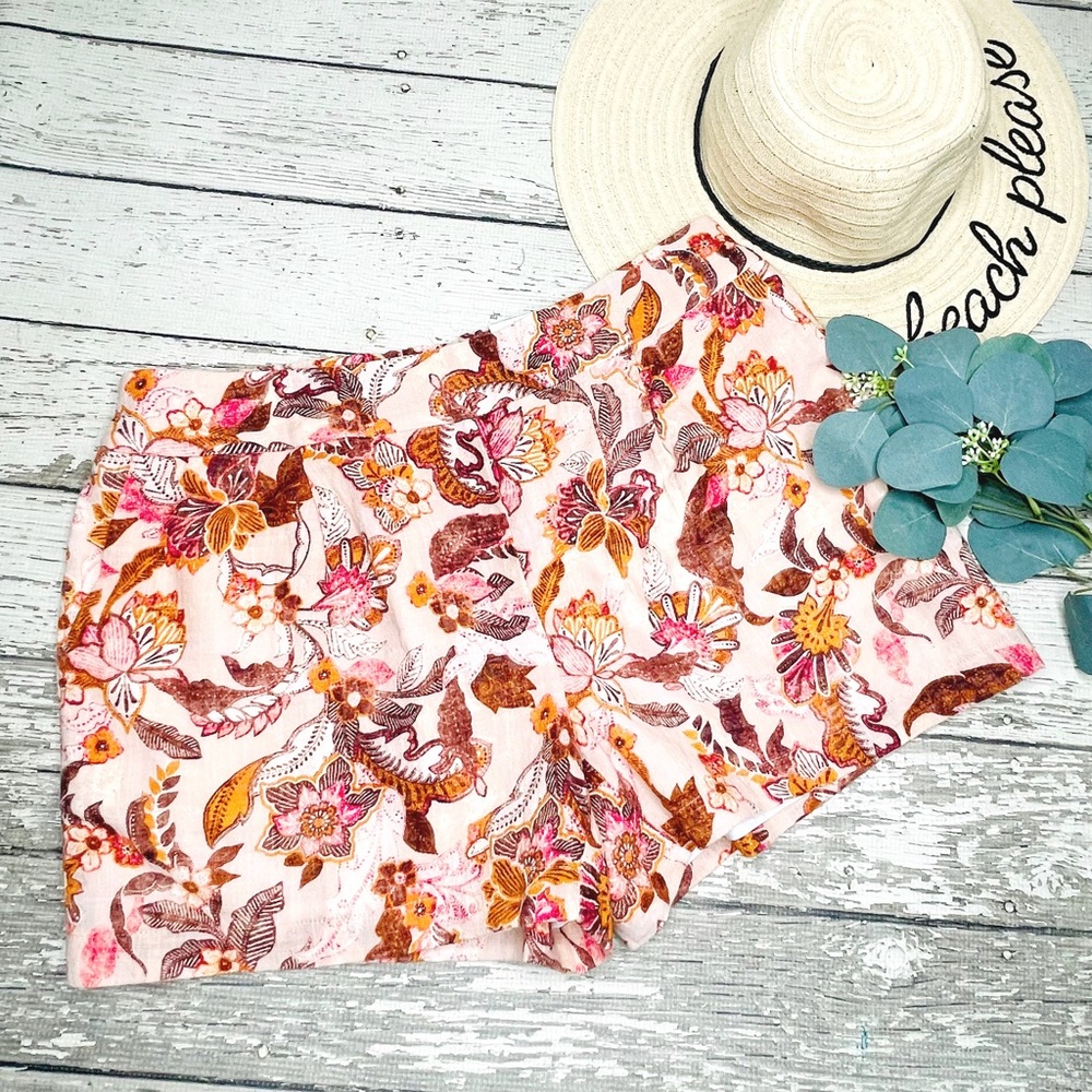 INC International Concepts Peach Safiya Blossom Shorts